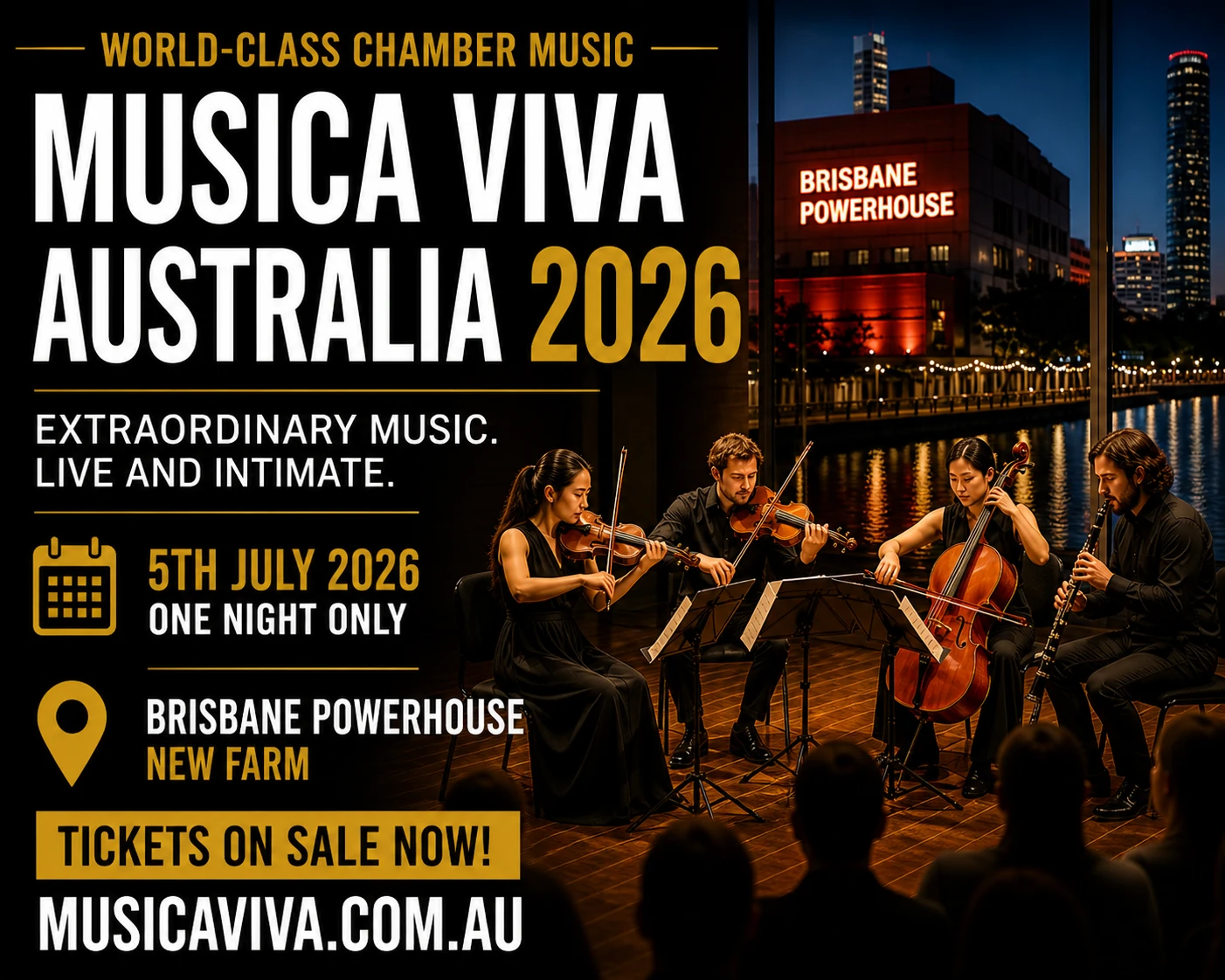 Musica Viva Australia 2026 Set to Bring World-Class Classical Performance to Brisbane Powerhouse
